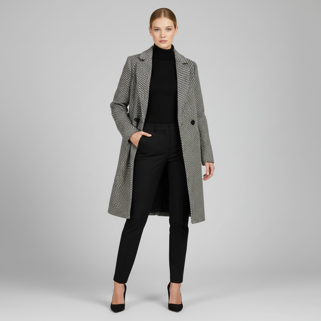 Elegant Long Wool Coat | Women's Winter Coat
