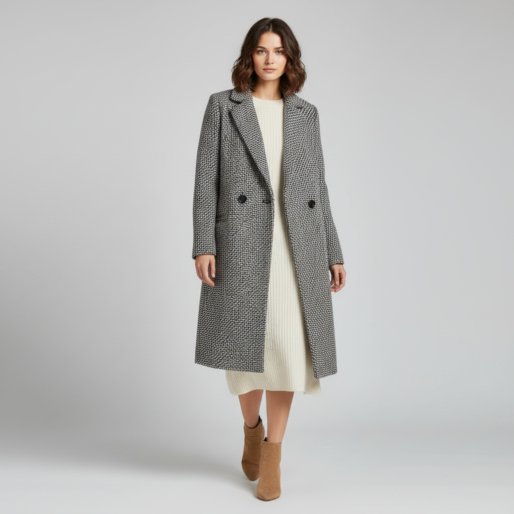 Elegant Long Wool Coat | Women's Winter Coat