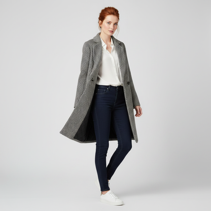 Elegant Long Wool Coat | Women's Winter Coat