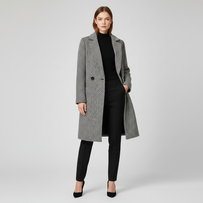 Elegant Long Wool Coat | Women's Winter Coat