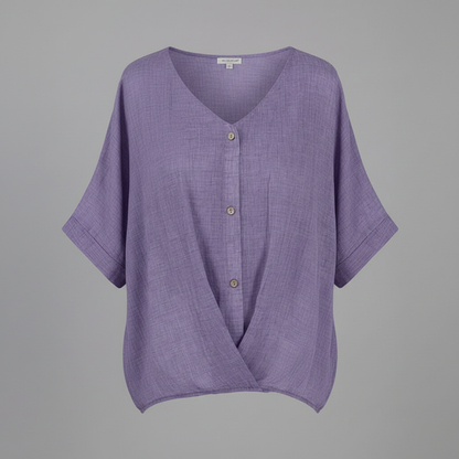 Elegant V-Neck Blouse | Women's Long Sleeve Top