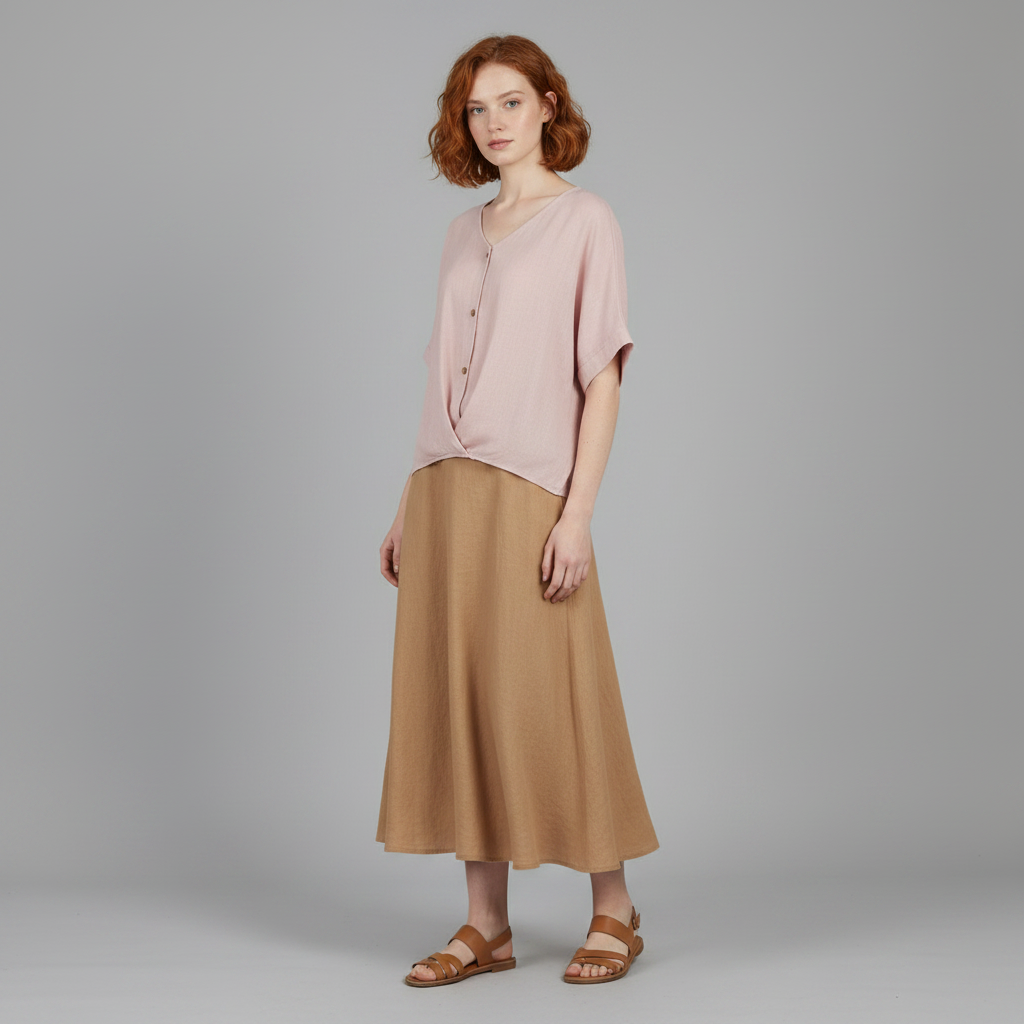 Elegant V-Neck Blouse | Women's Long Sleeve Top