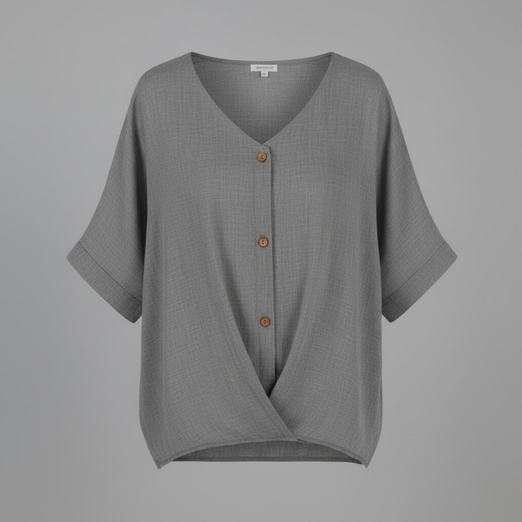 Elegant V-Neck Blouse | Women's Long Sleeve Top