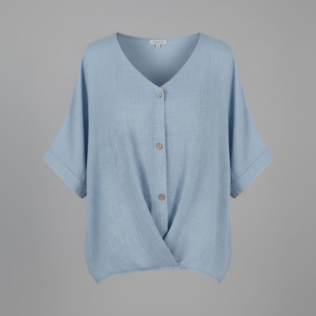 Elegant V-Neck Blouse | Women's Long Sleeve Top