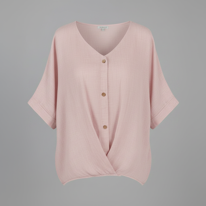 Elegant V-Neck Blouse | Women's Long Sleeve Top