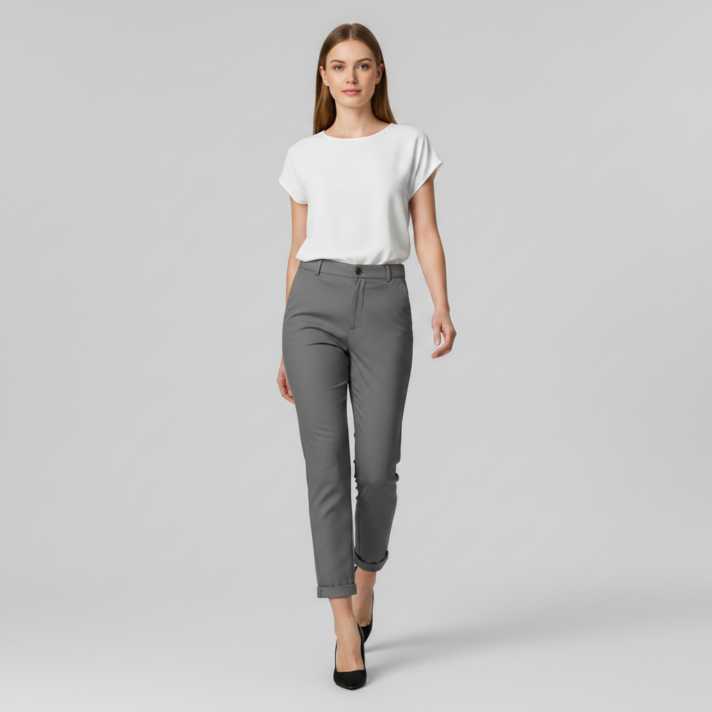 High Waist Women's Suit Trousers | Elegant Office Wear
