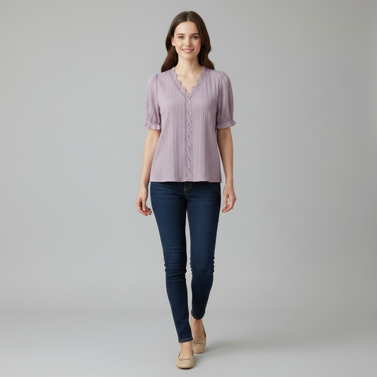 White Puff Sleeve Blouse | Women's Summer Top